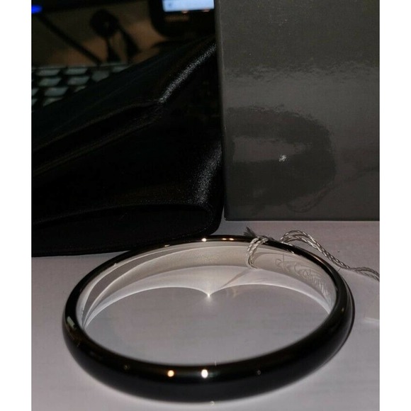 Calvin Klein Black Gloss Bangle Bracelet NWT 8 INCH #850 - Picture 6 of 7